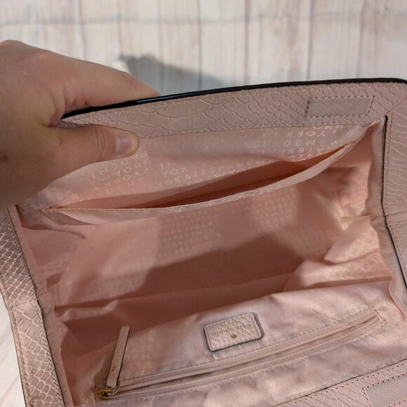 Kate Spade New York Pink Rivas Street Bilson Top Trim Leather Satchel Handbag - Picture 12 of 16